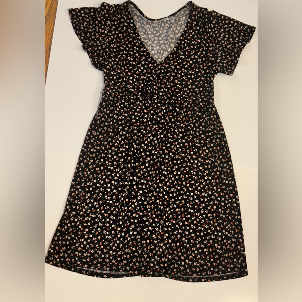 Aeropostale- Black dress with pink flowers